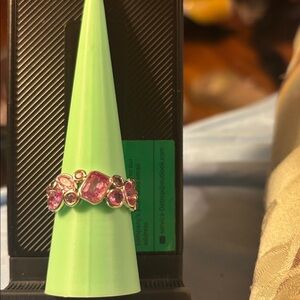 Rose Quartz on Rhodium